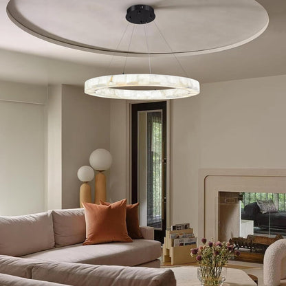 Teva Alabaster Round Chandelier 31"-Amarnest