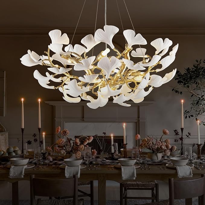 Ginkgo Round Chandelier 32''-Amarnest
