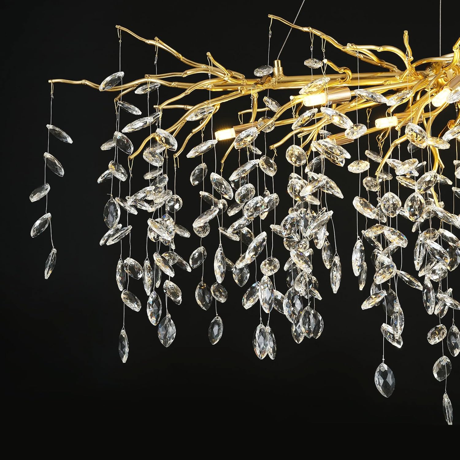 Solara Rectangular Tree Branch Chandelier 47" Tree Branch-Amarnest