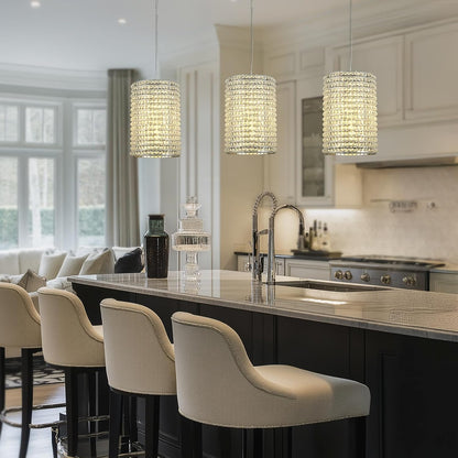 Smoke Grey Crystal Pendant Lights-Amarnest