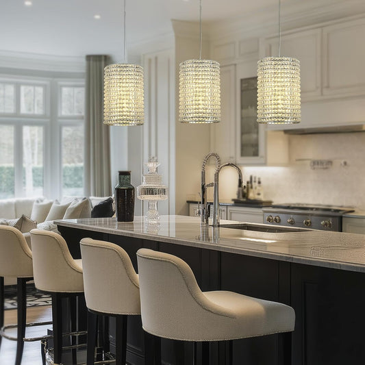 Smoke Grey Crystal Pendant Lights-Amarnest