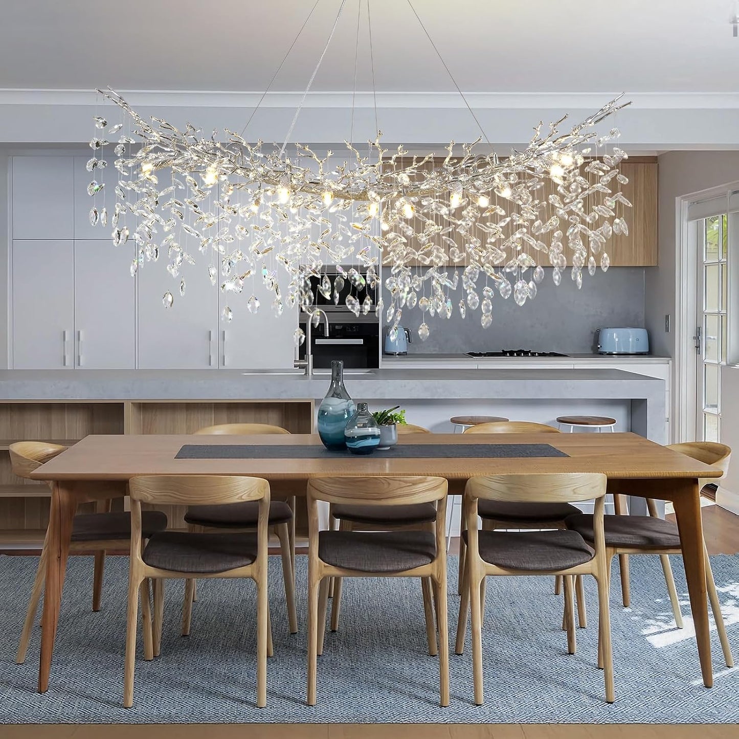 Solara Rectangular Tree Branch Chandelier 55" 72" Tree Branch-Amarnest