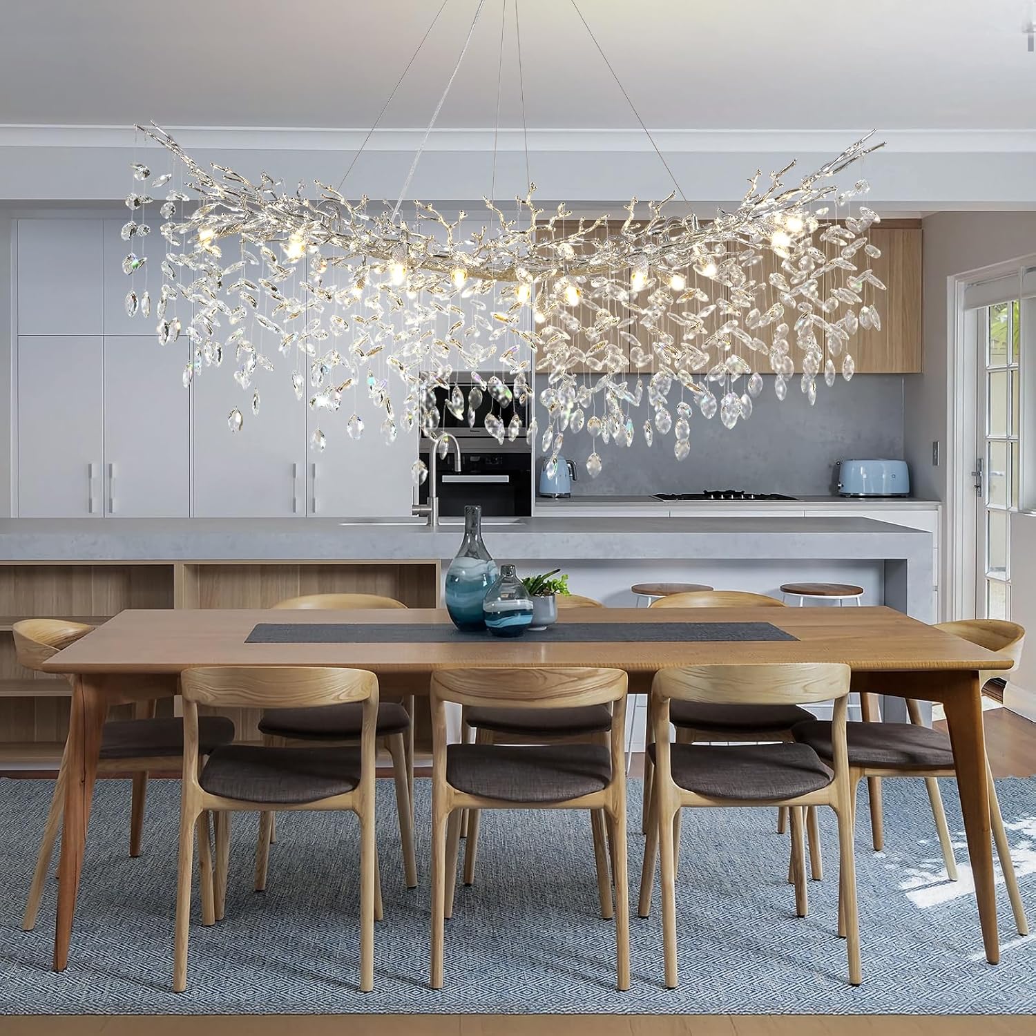 Solara Rectangular Tree Branch Chandelier 55" 72" Tree Branch-Amarnest