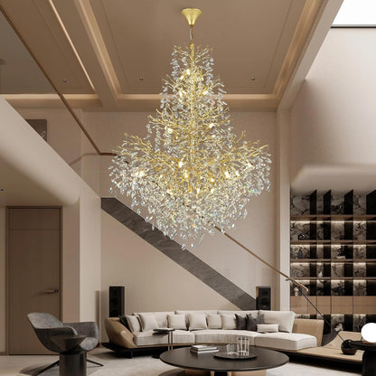 Solara Round Tree Branch Chandelier 47"-Amarnest