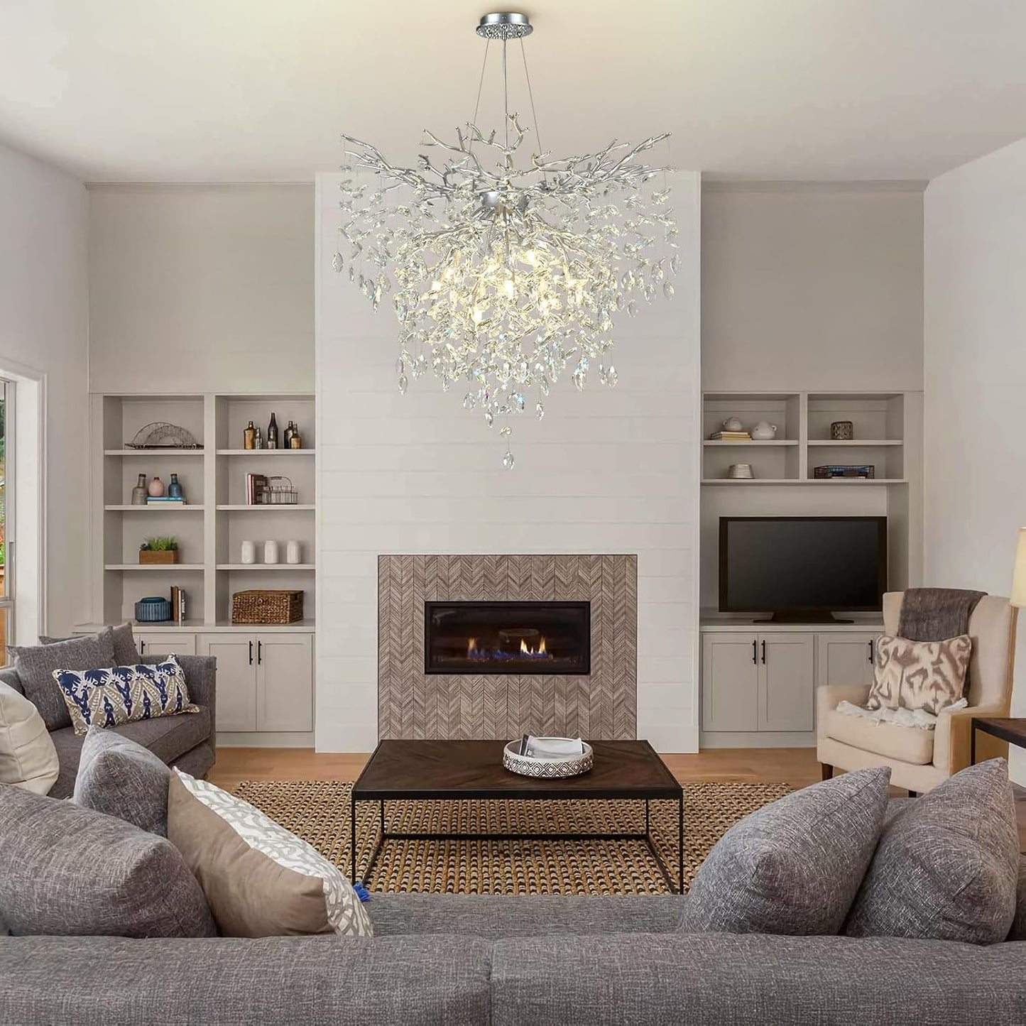 Solara Round Tree Branch Chandelier 24" 32" 40" Tree Branch-Amarnest