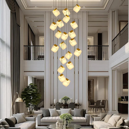 Emerson Alabaster-Box Round Chandelier 20" 24"-Amarnest