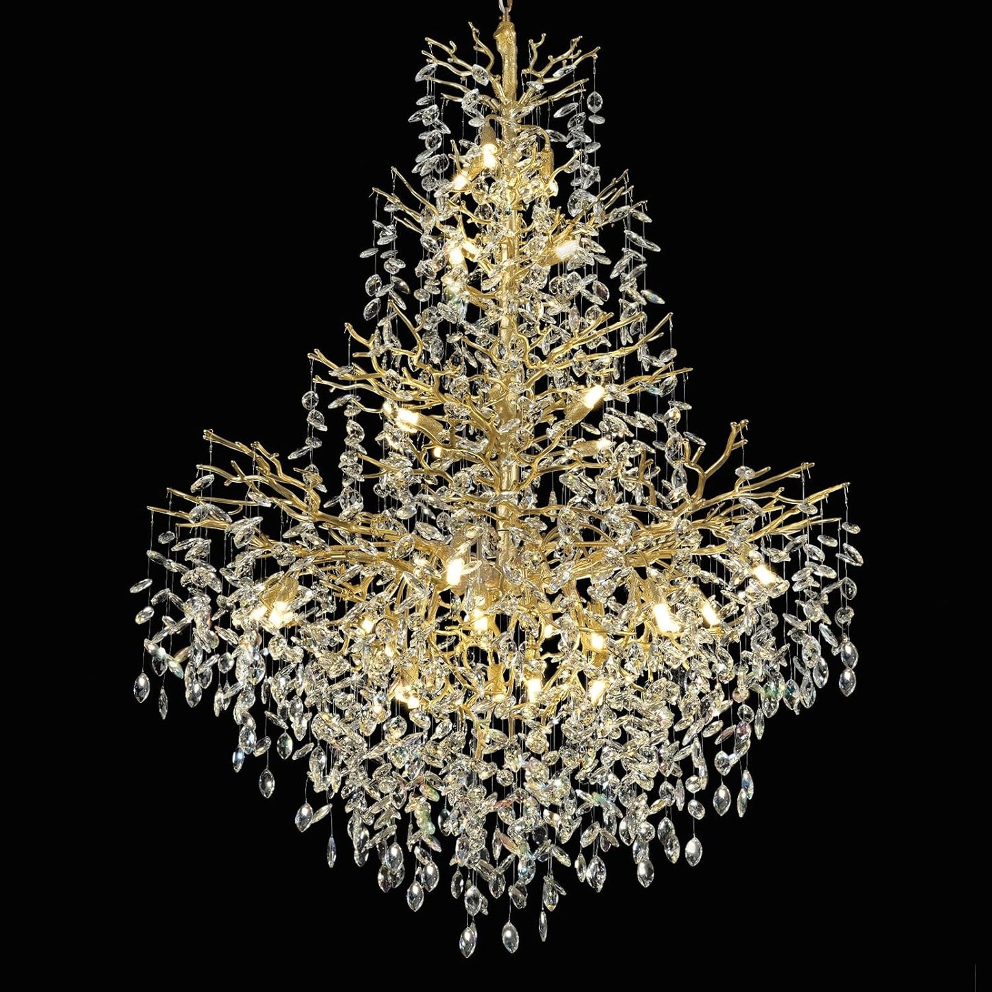 Solara Round Tree Branch Chandelier 47"-Amarnest