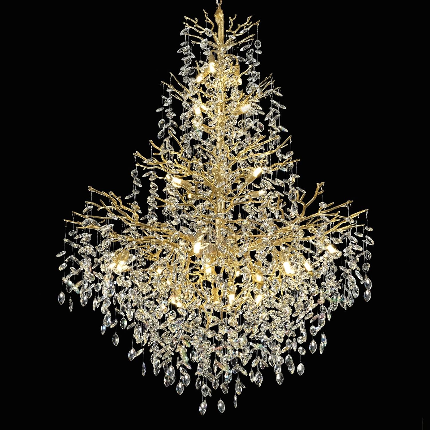 Solara Round Tree Branch Chandelier 47"-Amarnest