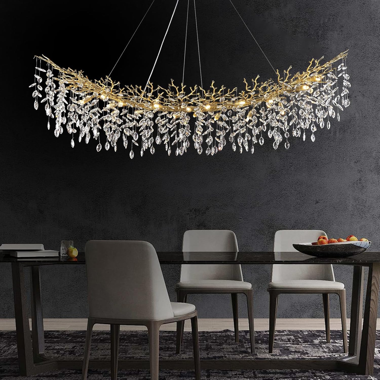 Solara Rectangular Tree Branch Chandelier 55" 72" Tree Branch-Amarnest