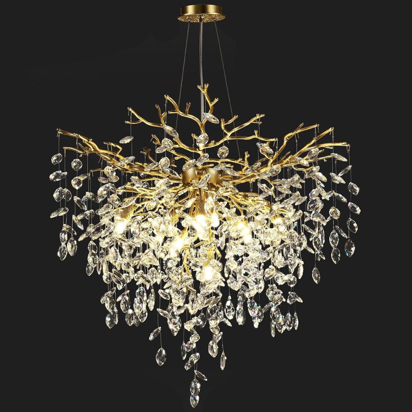 Solara Round Tree Branch Chandelier 24" 32" 40" Tree Branch-Amarnest