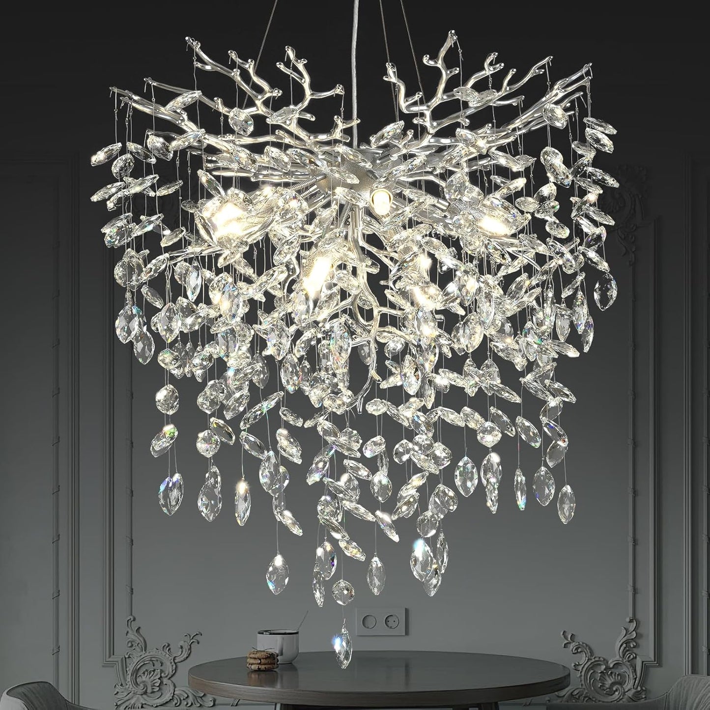 Solara Round Tree Branch Chandelier 24" 32" 40" Tree Branch-Amarnest