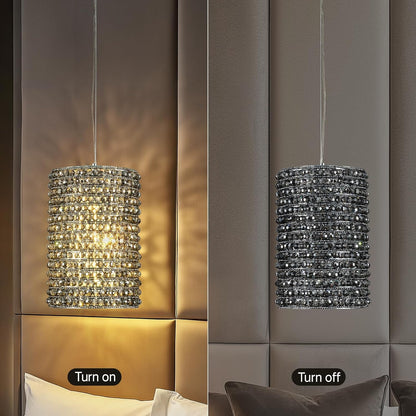 Smoke Grey Crystal Pendant Lights-Amarnest