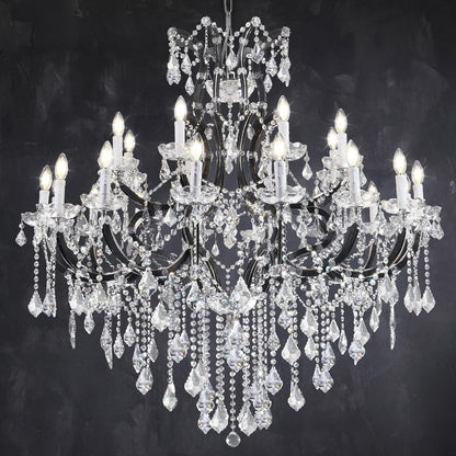 Luxurious Rococo Iron & Crystal Chandelier-Amarnest