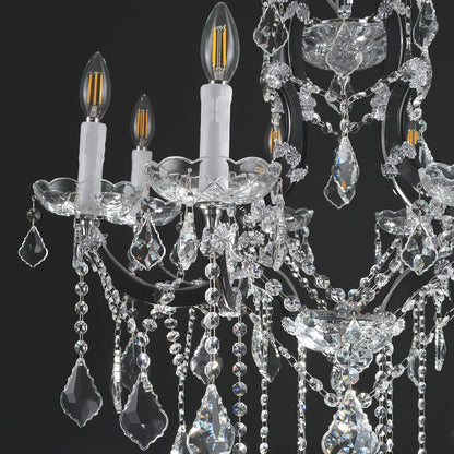 Luxurious Rococo Iron & Crystal Chandelier-Amarnest