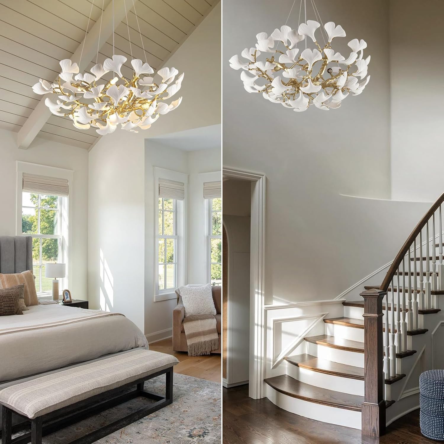 Ginkgo Round Chandelier 32''-Amarnest