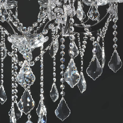 Luxurious Rococo Iron & Crystal Chandelier-Amarnest
