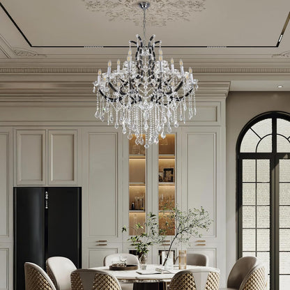 Luxurious Rococo Iron & Crystal Chandelier-Amarnest