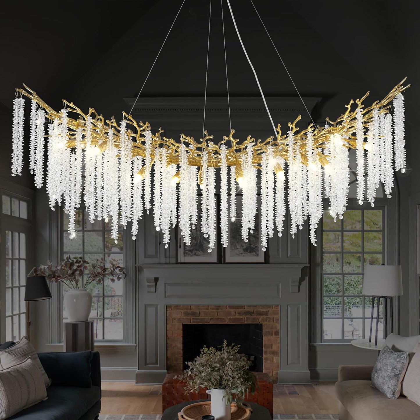 Gold Tree Branches Chandelier-Amarnest