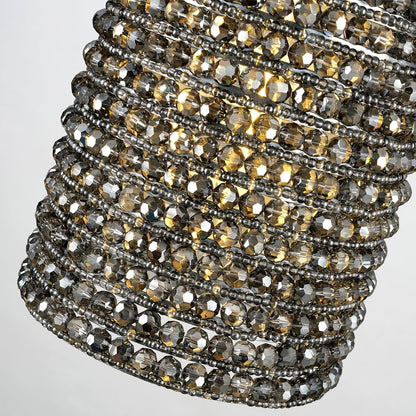 Smoke Grey Crystal Pendant Lights-Amarnest