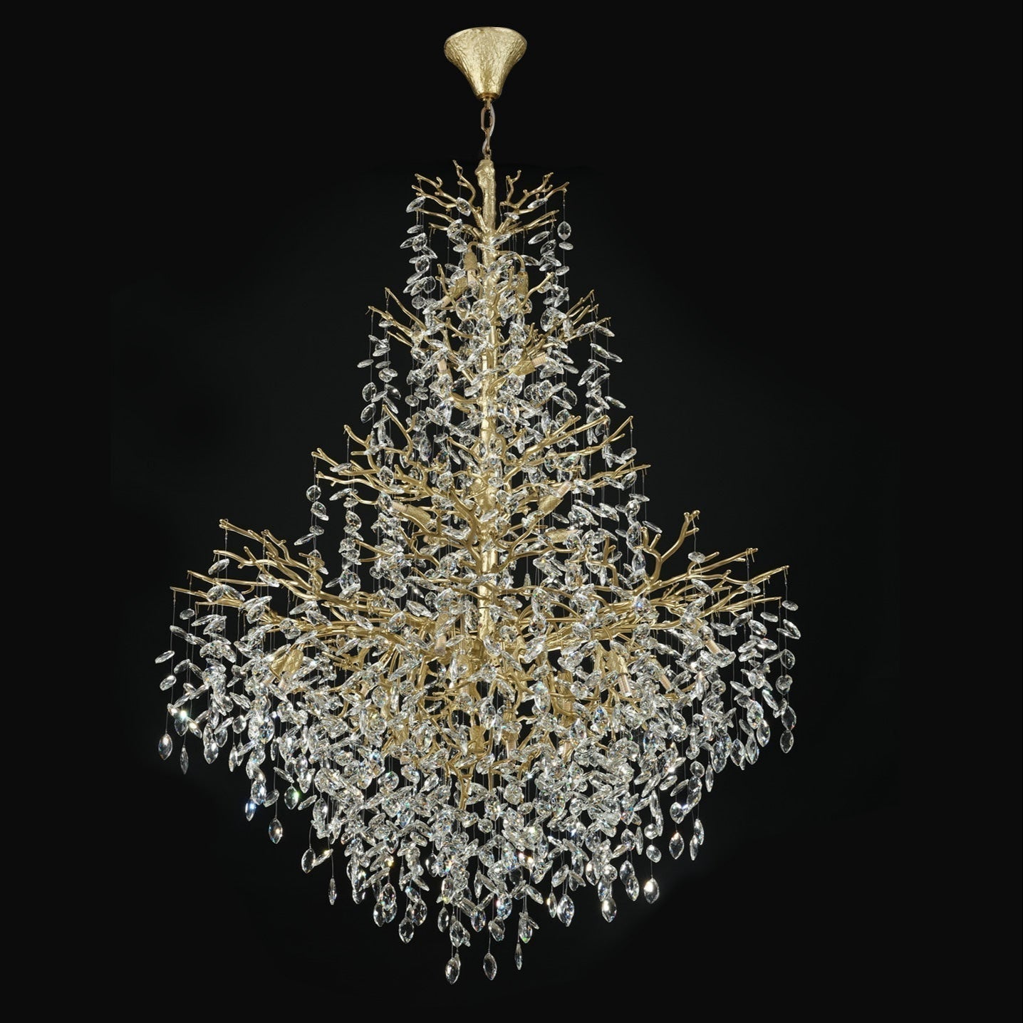 Solara Round Tree Branch Chandelier 47"-Amarnest
