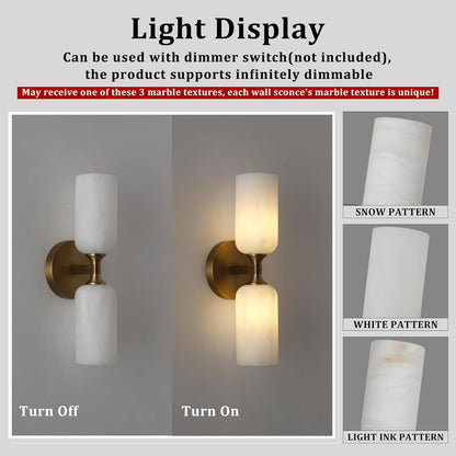 Monty Alabaster Linear Wall Sconce-Amarnest