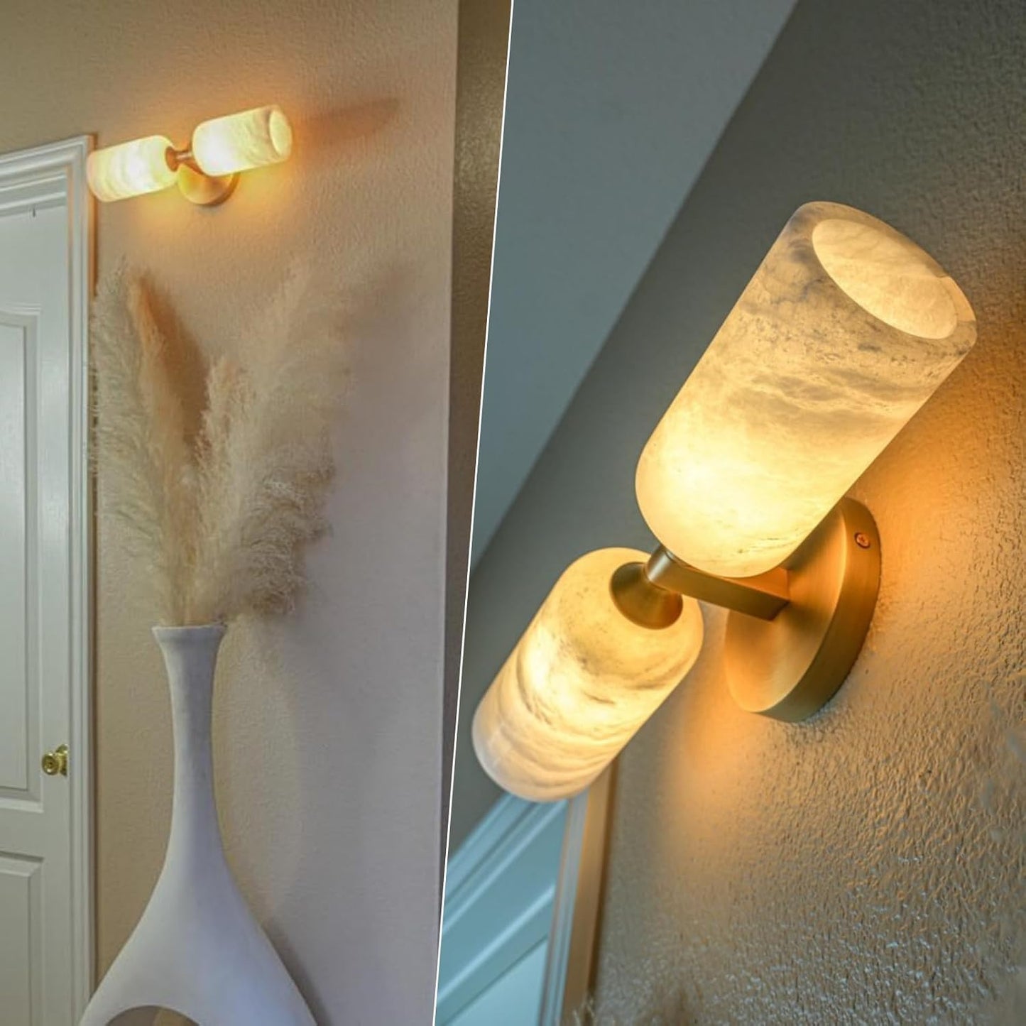 Monty Alabaster Linear Wall Sconce-Amarnest