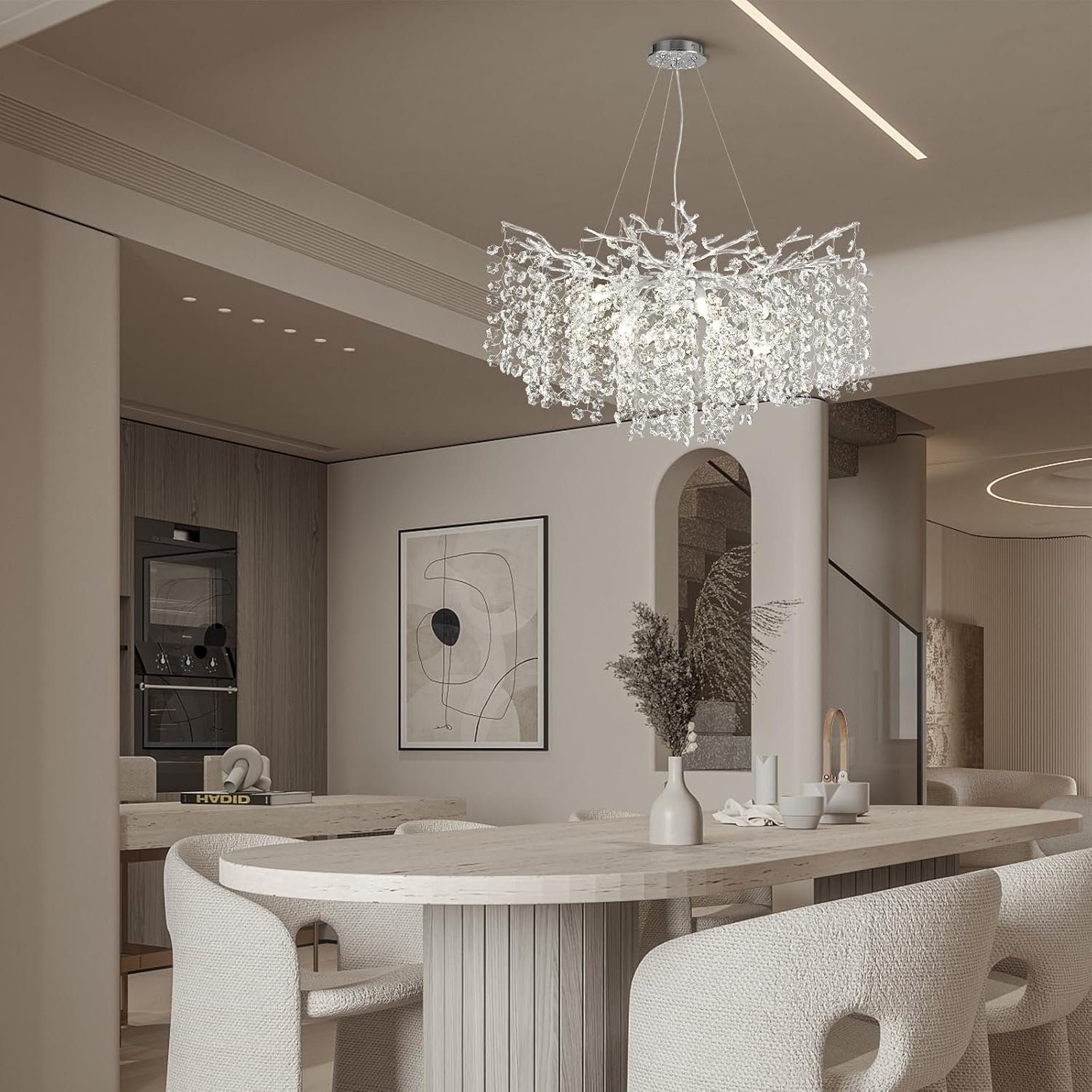 Solara Round Tree Branch Chandelier 30" 40" 55" Tree Branch-Amarnest