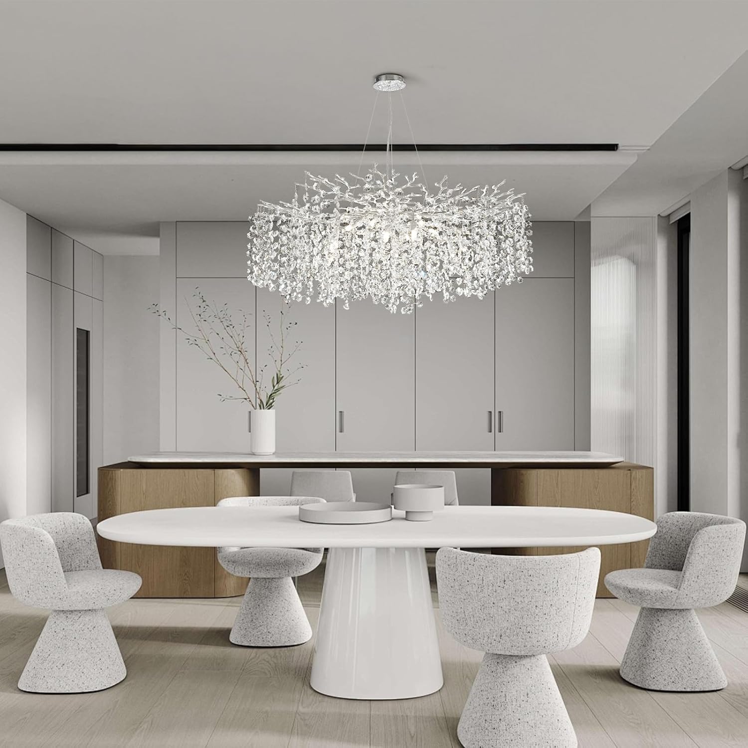 Tree Branch Chandelier for Dining Room L55in 