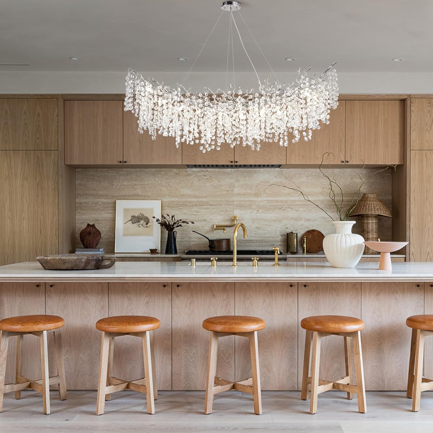 Solara Round Tree Branch Chandelier 30" 40" 55" Tree Branch-Amarnest