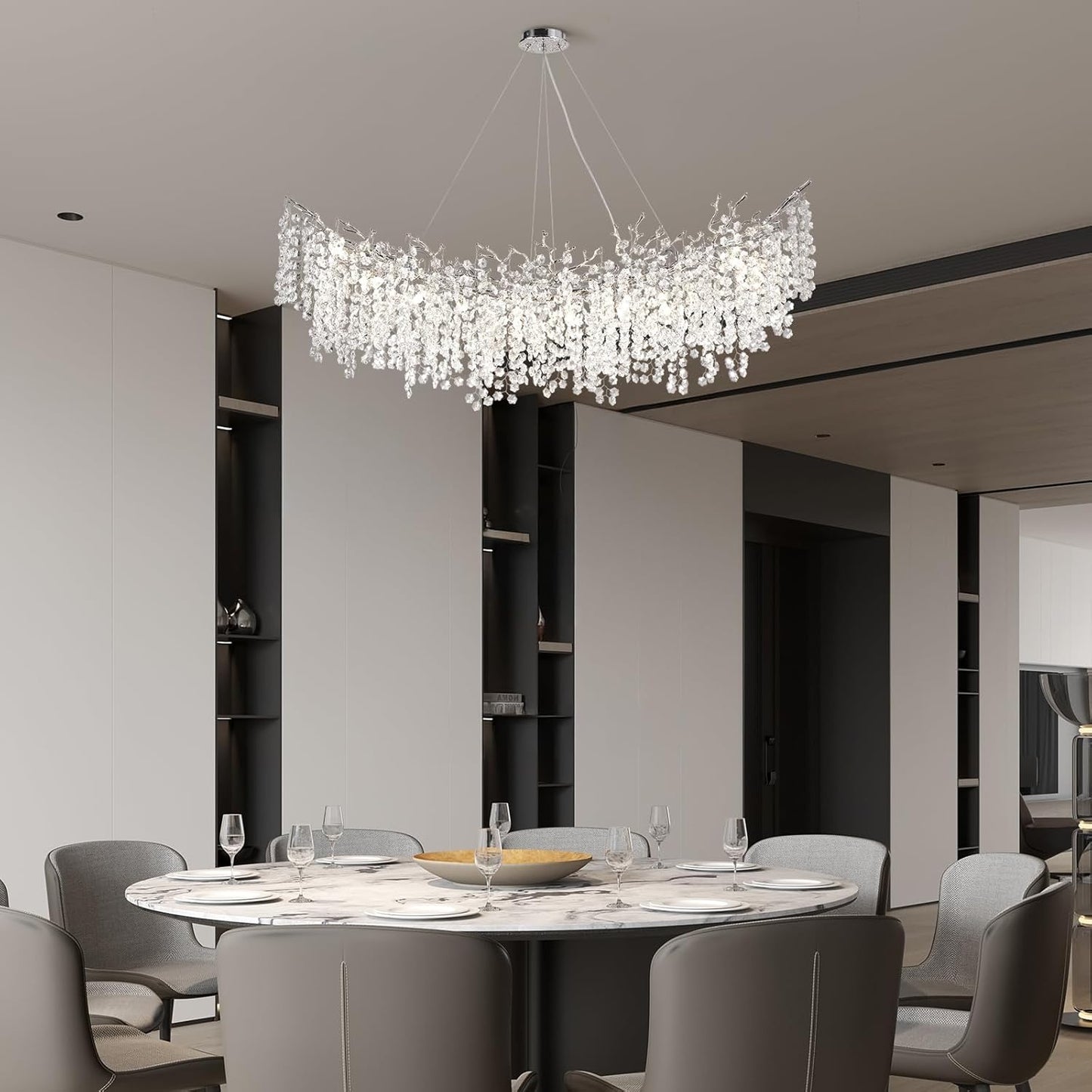 Solara Round Tree Branch Chandelier 30" 40" 55" Tree Branch-Amarnest