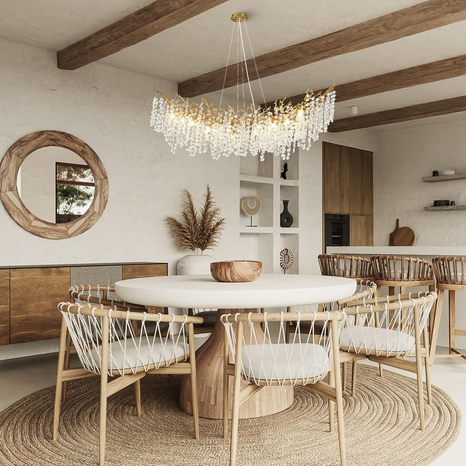 Solara Round Tree Branch Chandelier 30" 40" 55" Tree Branch-Amarnest