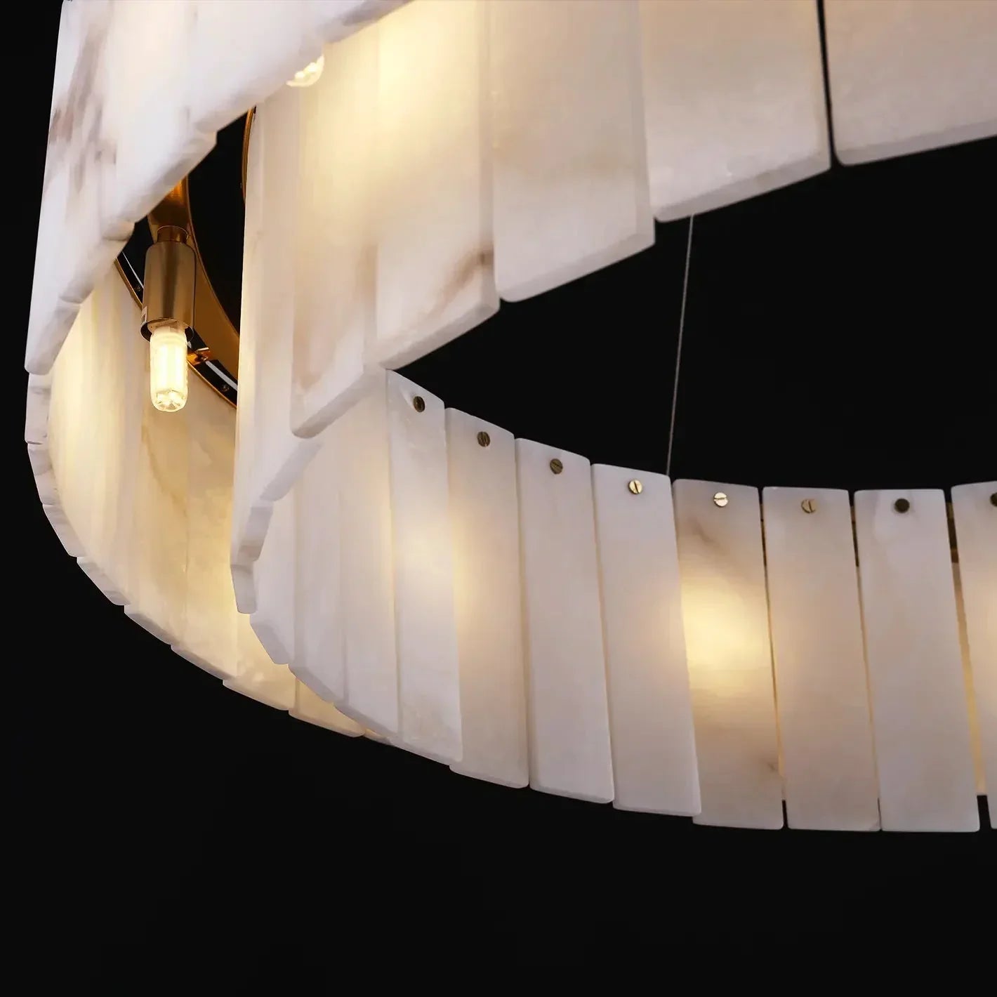 Celine Alabaster Round Chandelier 31"-Amarnest