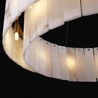 Celine Alabaster Round Chandelier 31"-Amarnest