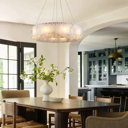 Celine Alabaster Round Chandelier 31"-Amarnest