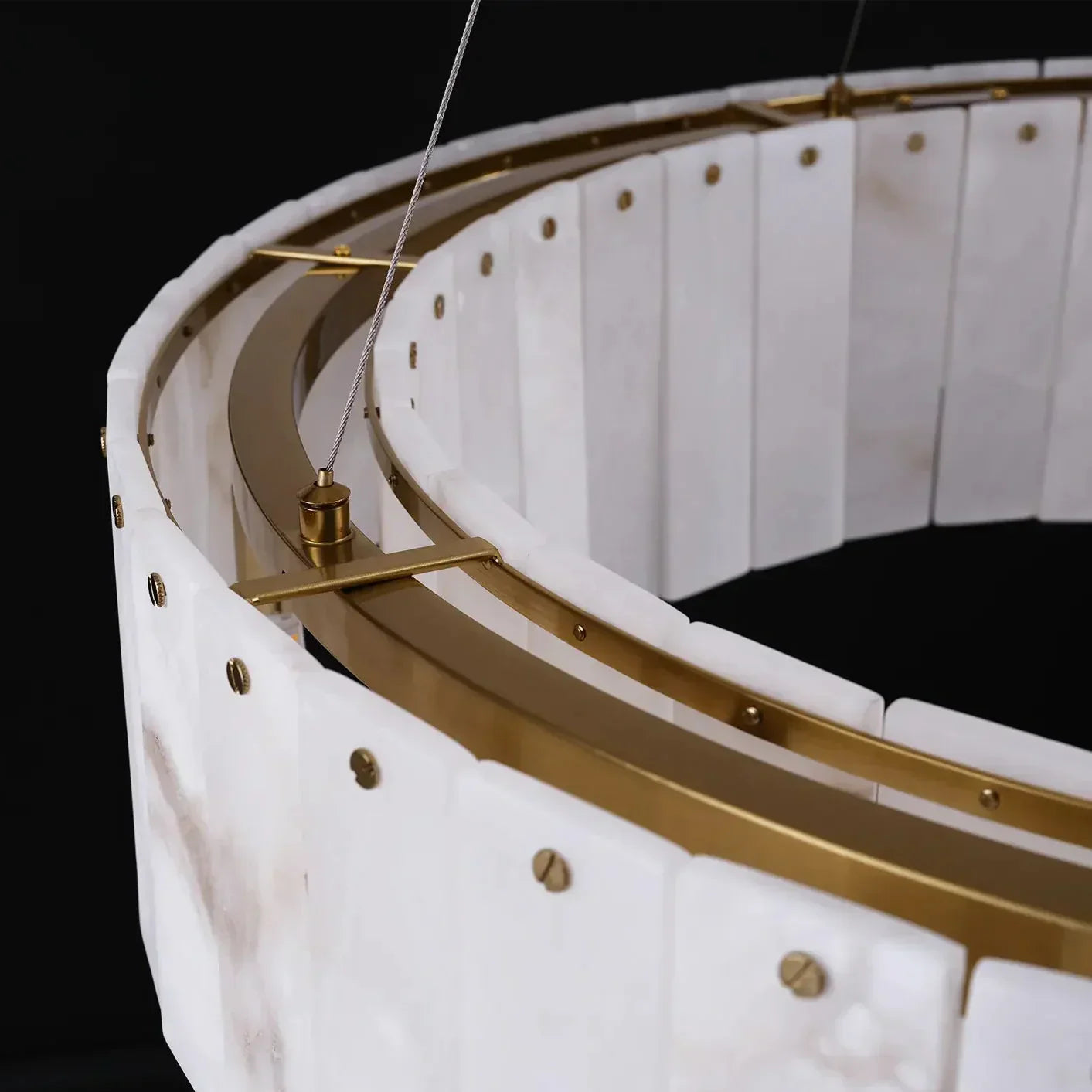 Celine Alabaster Round Chandelier 31"-Amarnest