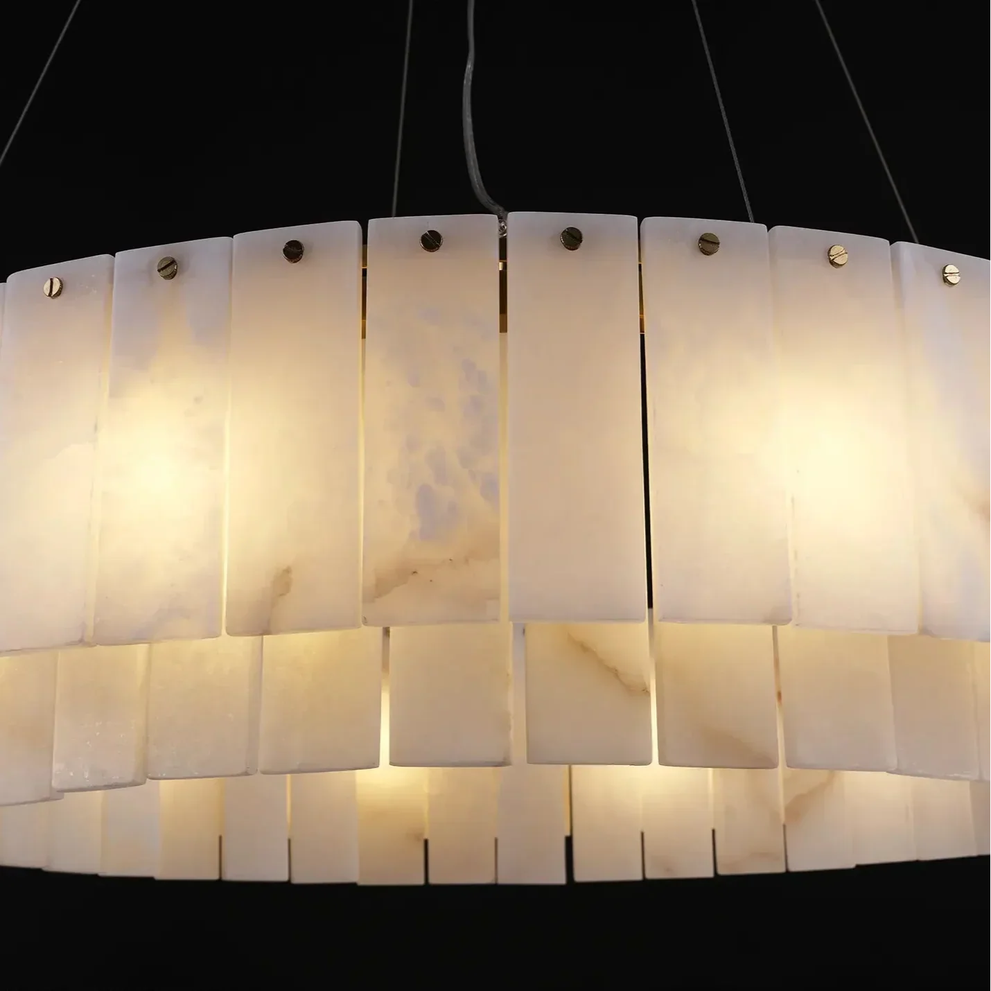 Celine Alabaster Round Chandelier 31"-Amarnest