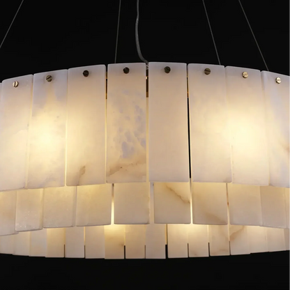 Celine Alabaster Round Chandelier 31"-Amarnest