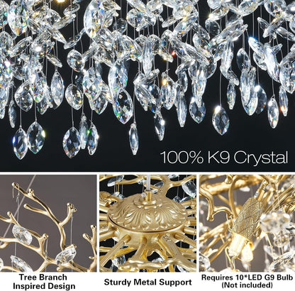Solara Rectangular Tree Branch Chandelier 21" 30" 40" Tree Branch-Amarnest