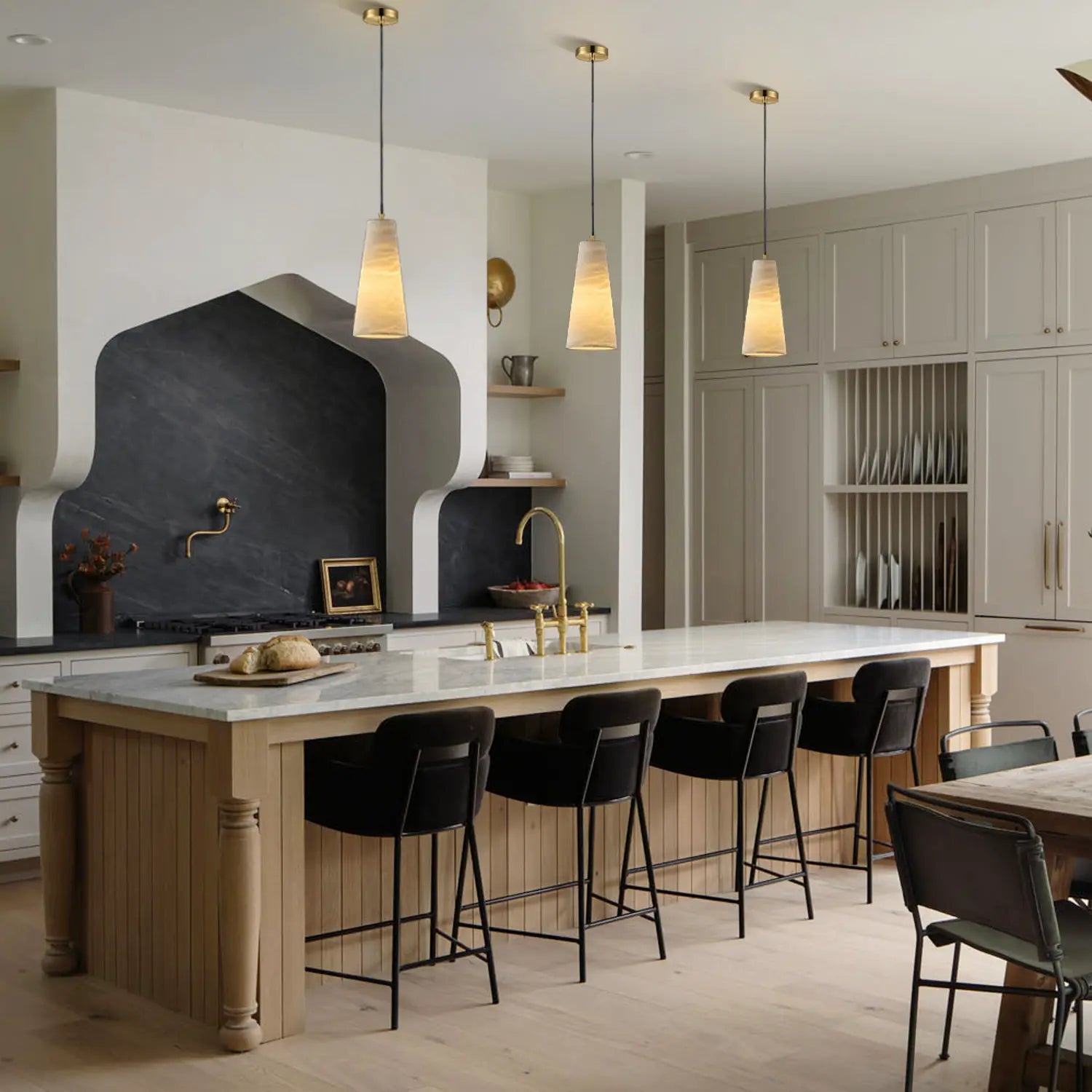 Alabaster Modern Pendant Lights Kitchen Island-Amarnest