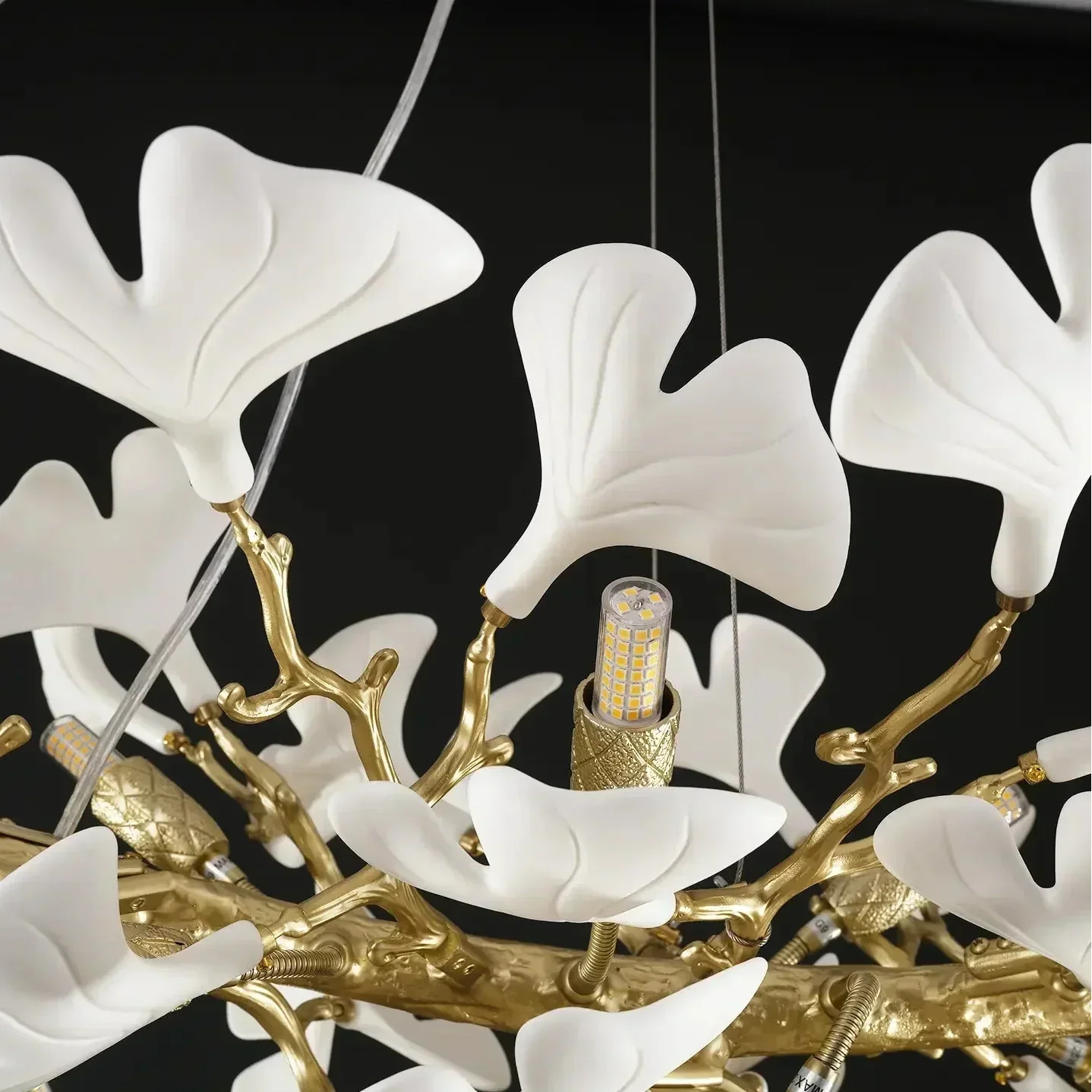 Ginkgo Rectangle Chandelier 55"-Amarnest